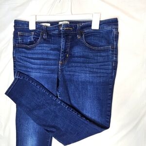 Universal Thread Jeans Womens Size 14 Blue Denim Stretch Skinny Leg 5 Pockets